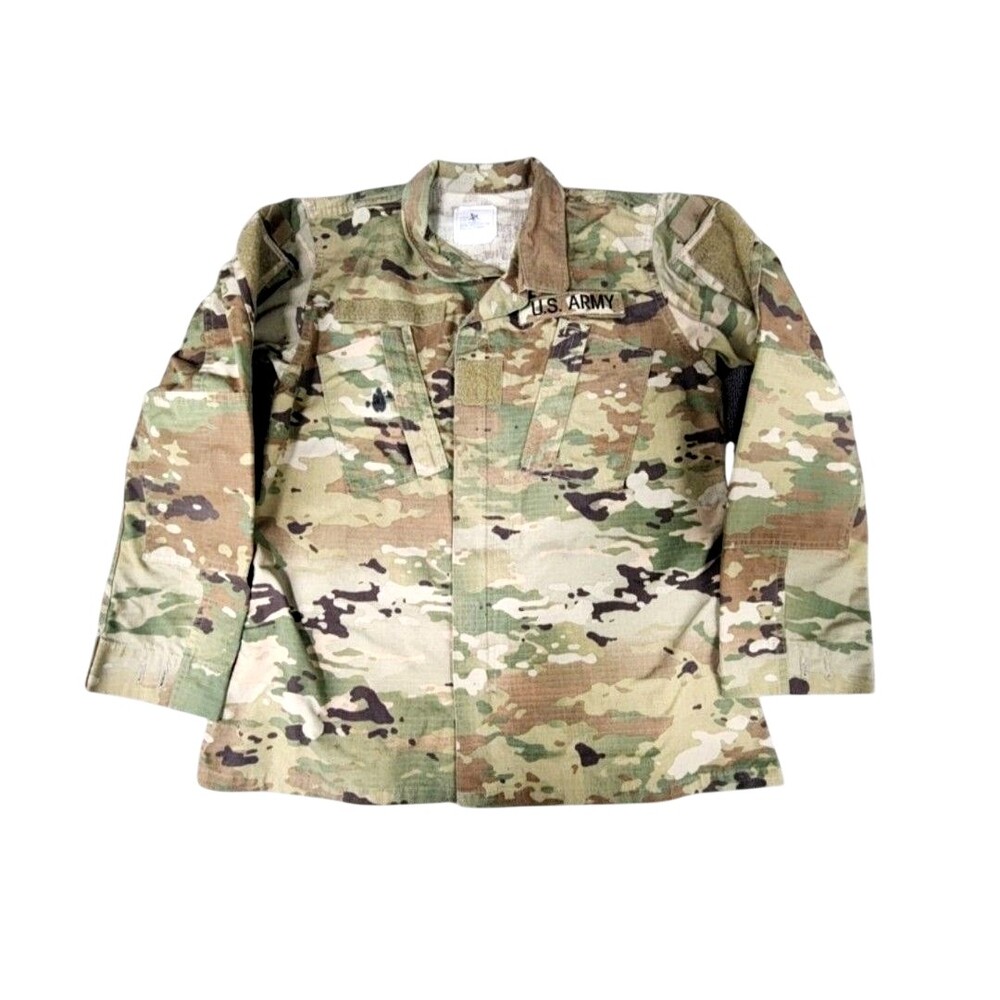 Army Combat Uniform Coat Jacket Shacket Womens 36 Reg Camo ACU OCP